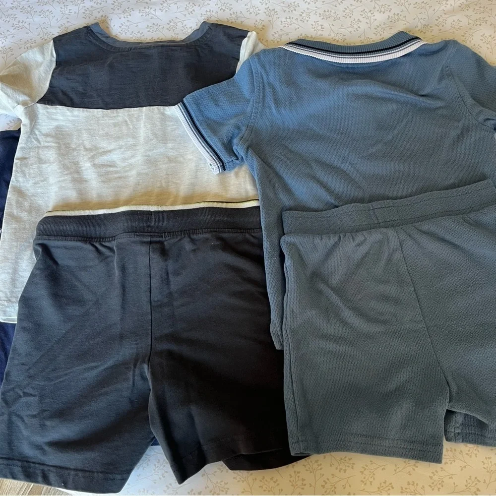 Lot 6 Boys 4-5T Bluey Shirt Short, Tommy Bahama Shirt Sho, Puma & Disney T-shirt